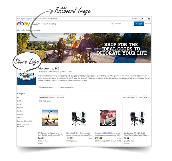 eBay Store Design illustration